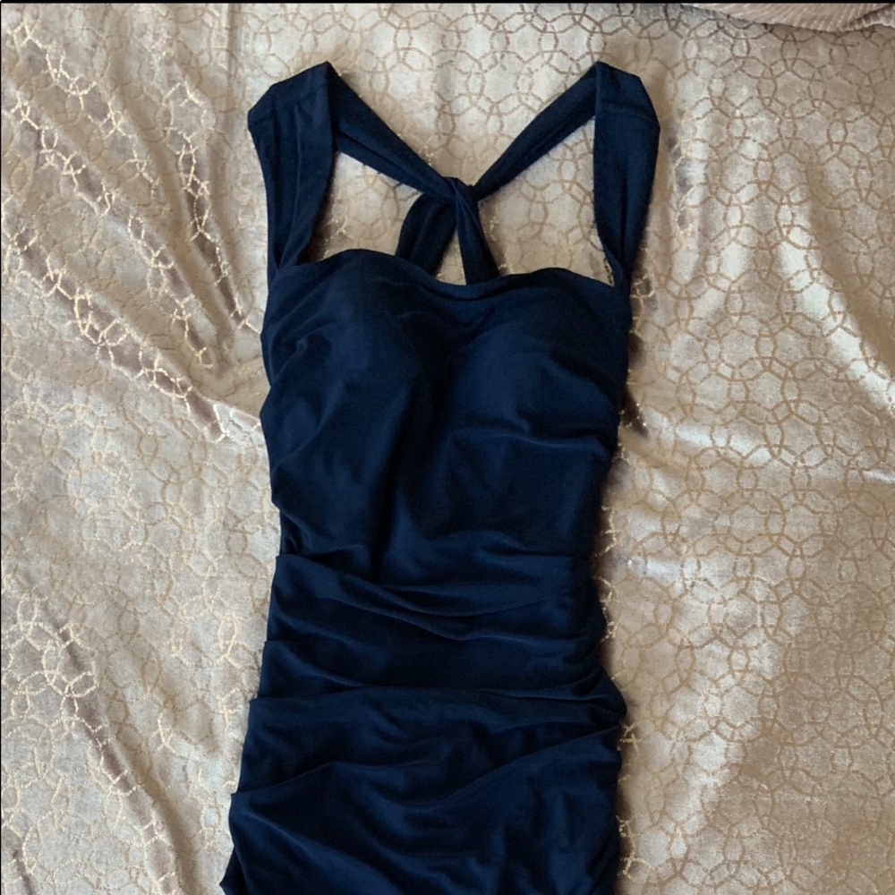 Laundry dress size 2. Midnight blue color.